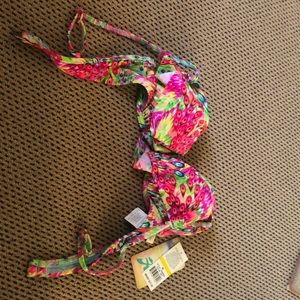 Colorful print bikini top